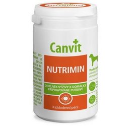 Το Canvit συμπληρωμα διατροφης Nutrimin για καθημερινη φροντιδα σκυλου με μαγειρεμενο φαγητο